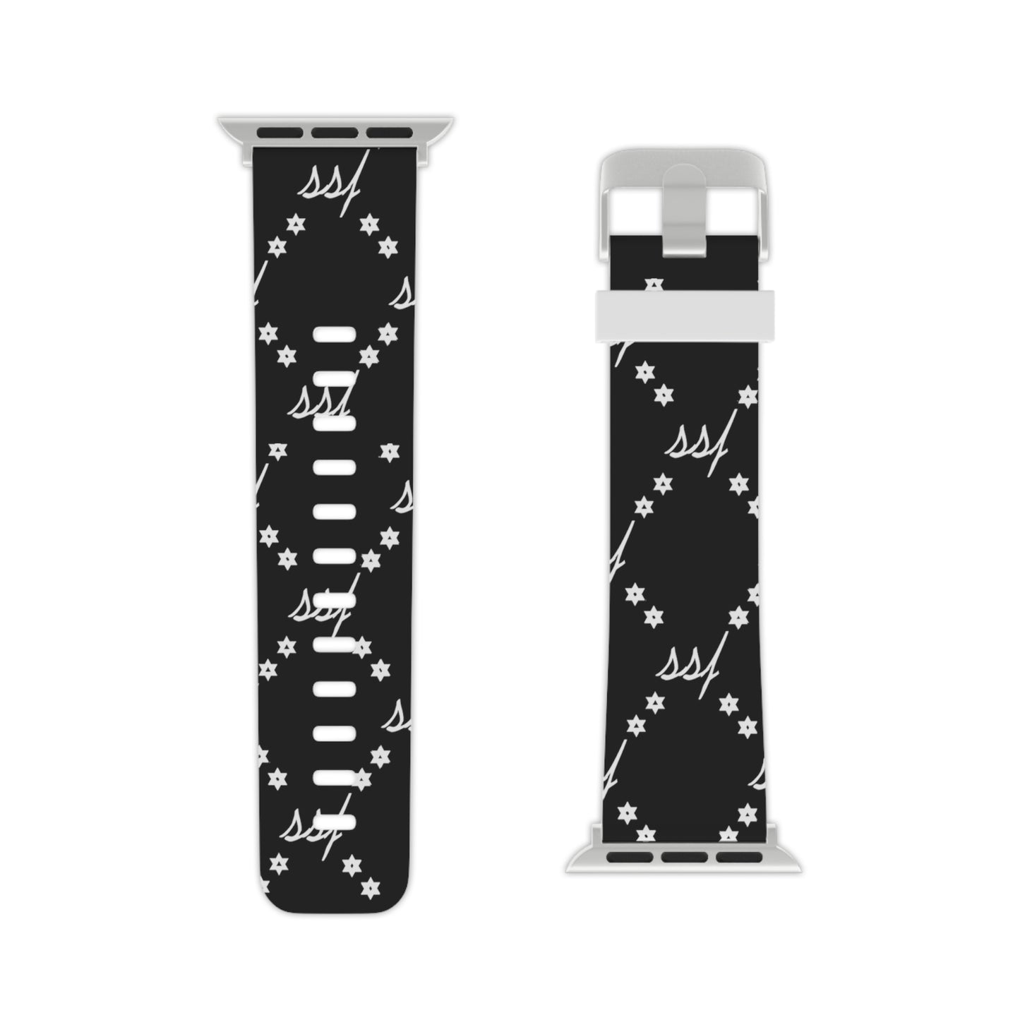 Black Monogram Watch Band for Apple Watch