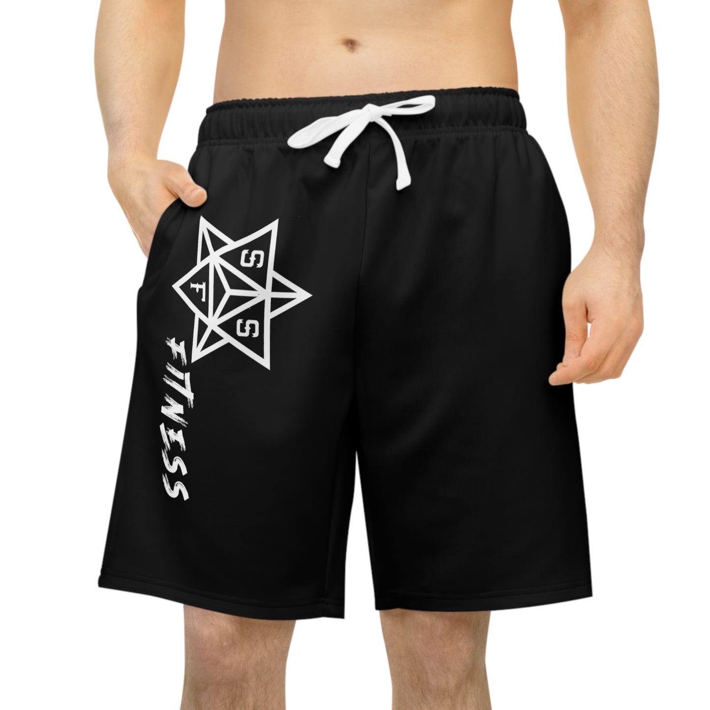 Black SSF Fitness Athletic Long Shorts