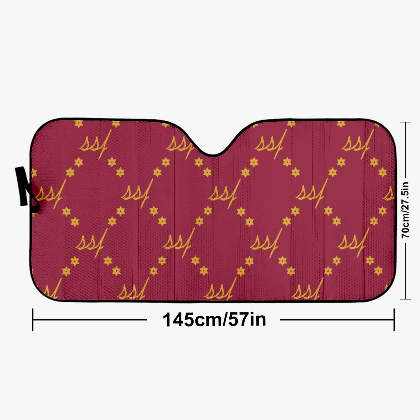 Red with Gold Car Windshield Sun Shade