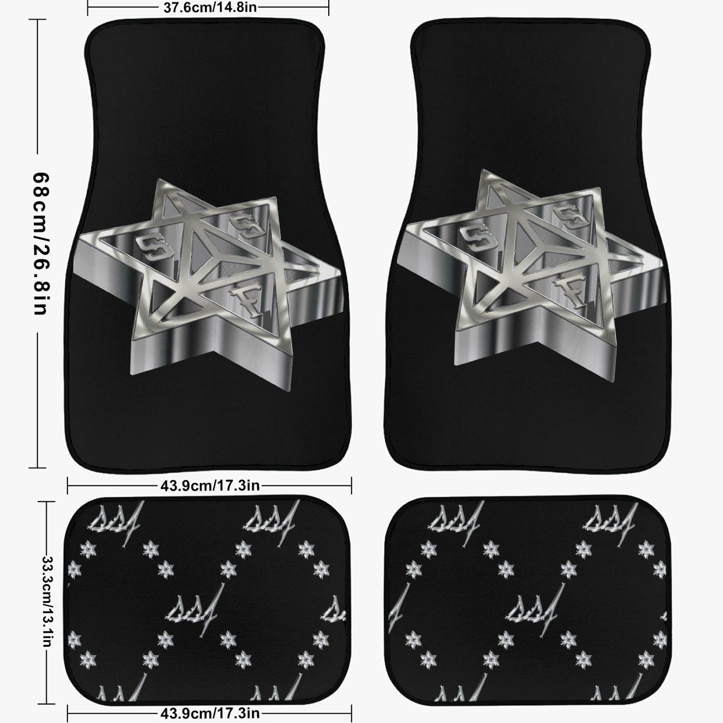SSF Silver Car Floor Mats - 4Pcs