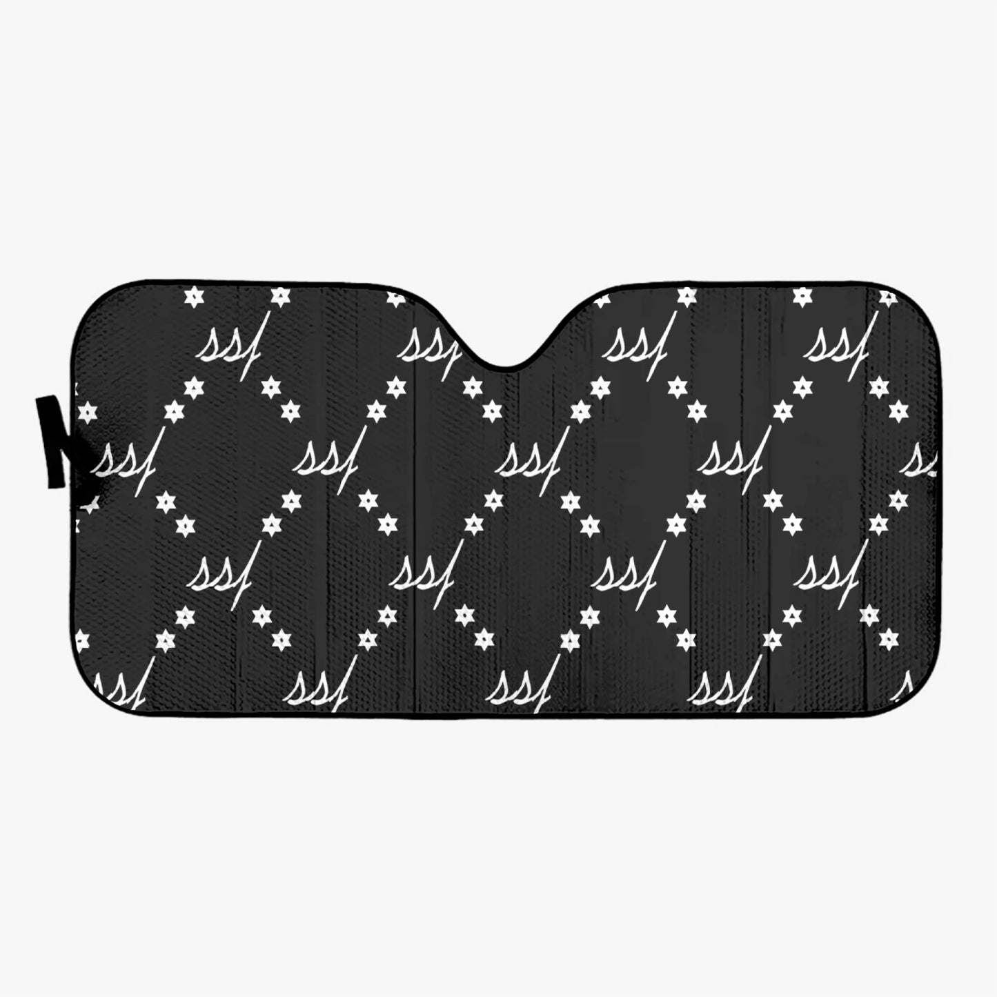 Black Monogram Car Windshield Sun Shade