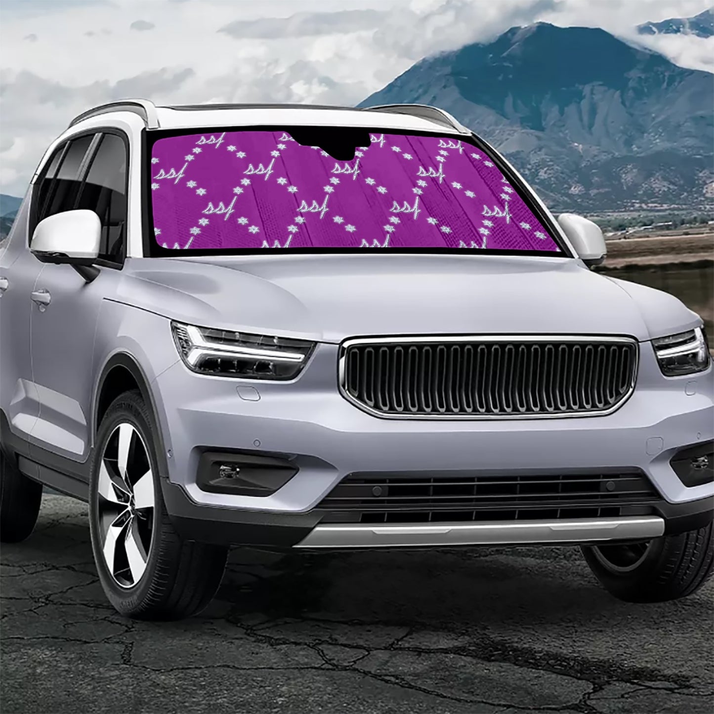 Purple Bussdown Car Windshield Sun Shade