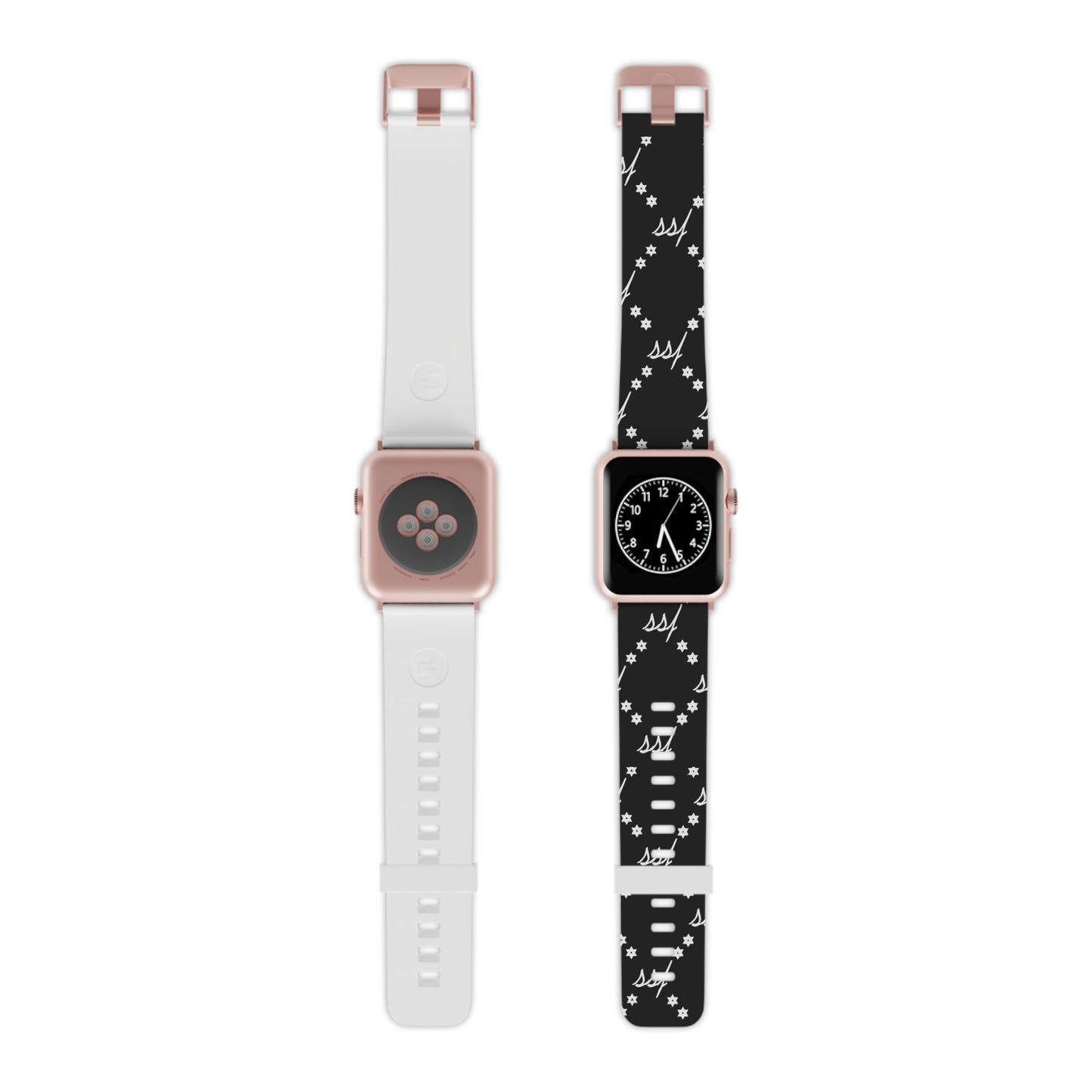 Black Monogram Watch Band for Apple Watch
