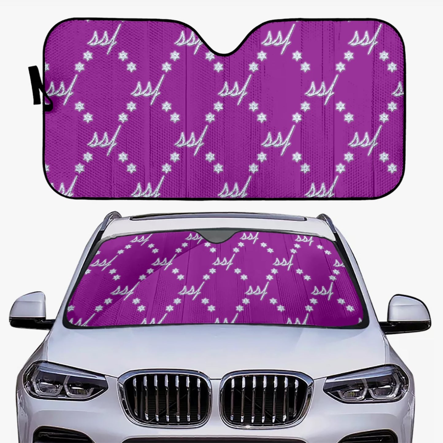 Purple Bussdown Car Windshield Sun Shade