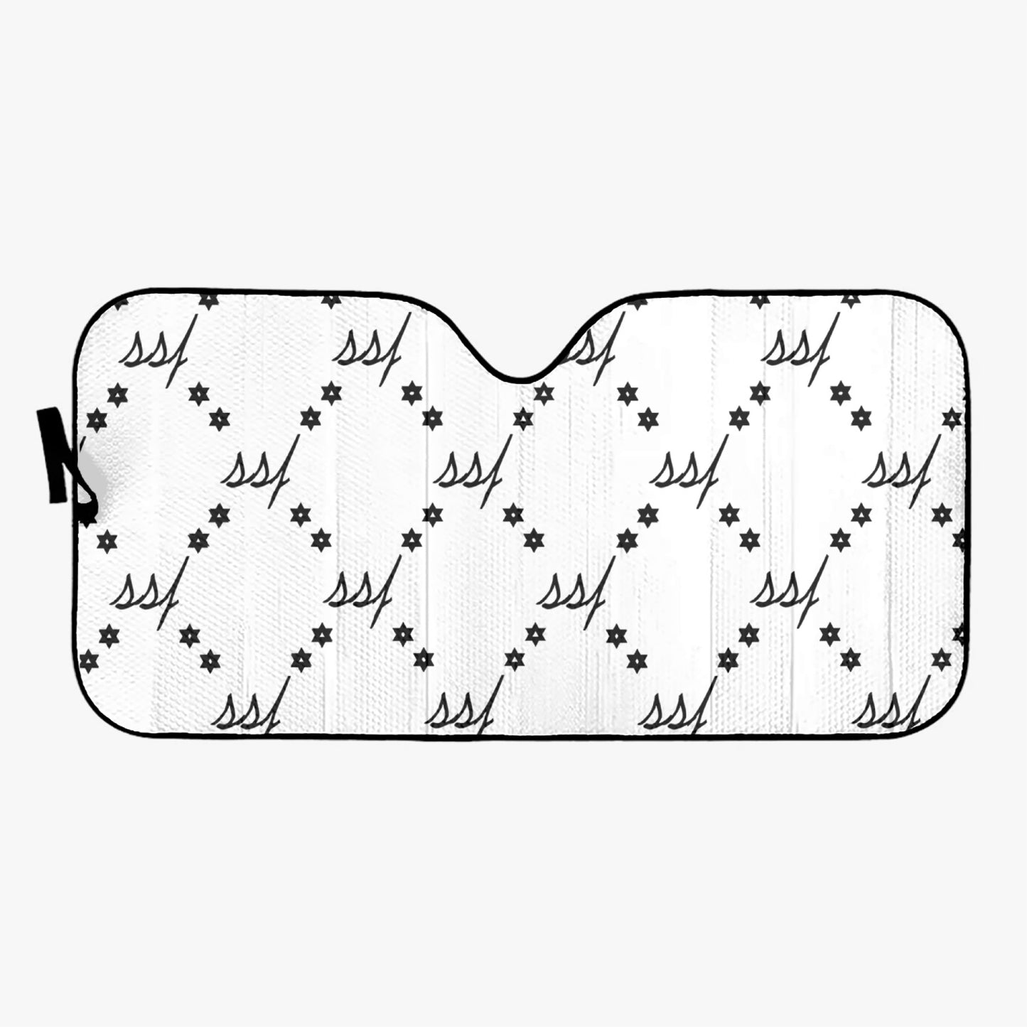 White Monogram Car Windshield Sun Shade