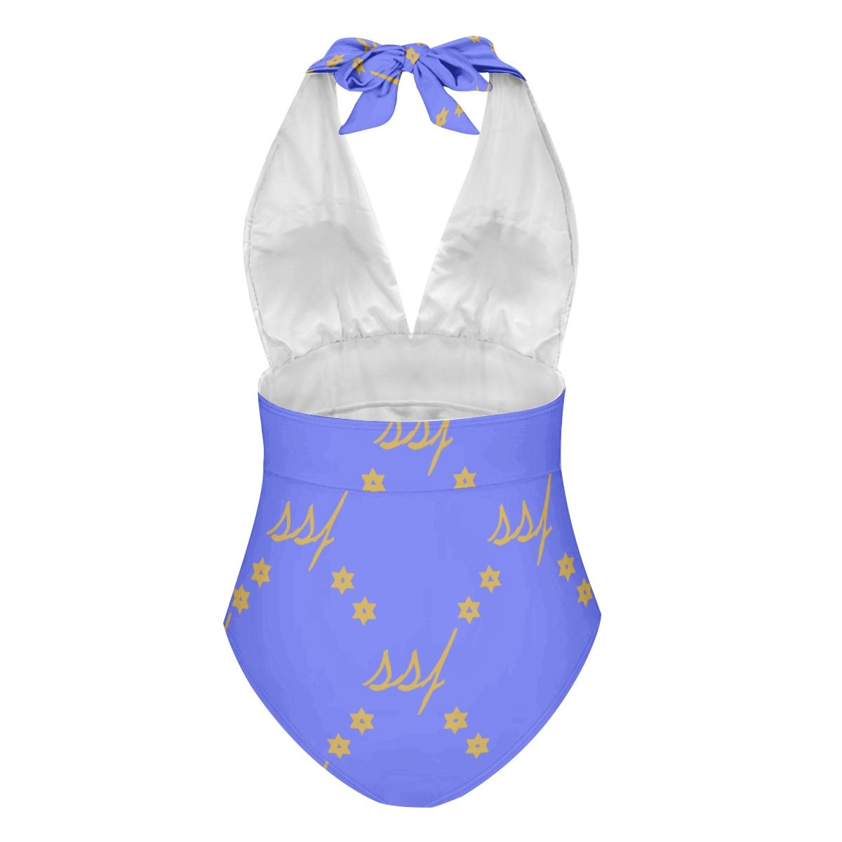 SSF Blue with Gold Monogram  Women's One-Piece Swimsuit