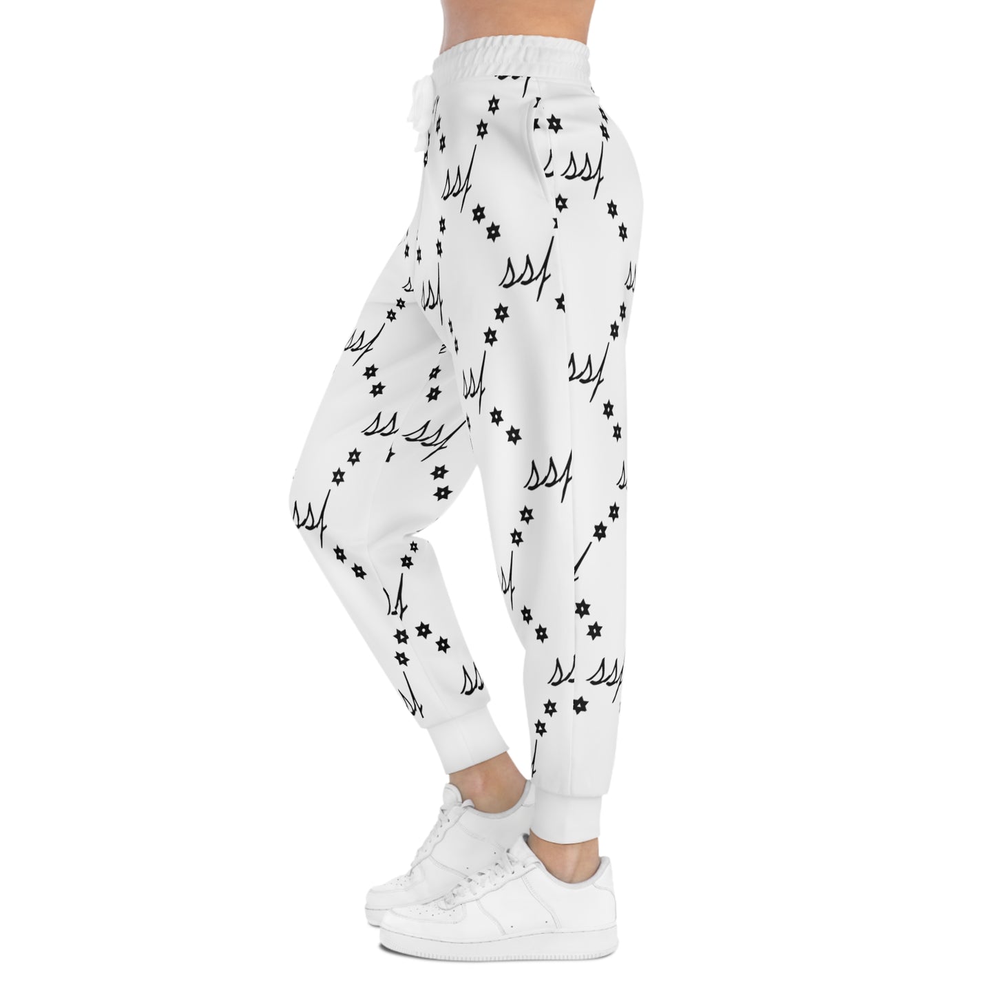 White SSF Monogram Joggers