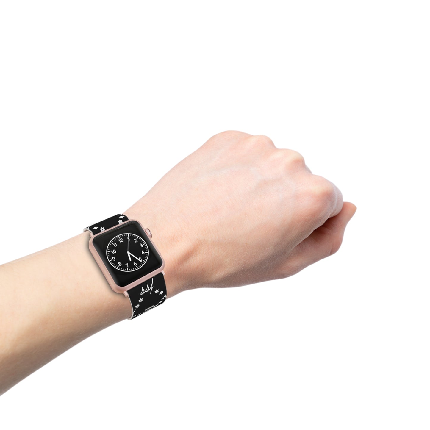 Black Monogram Watch Band for Apple Watch