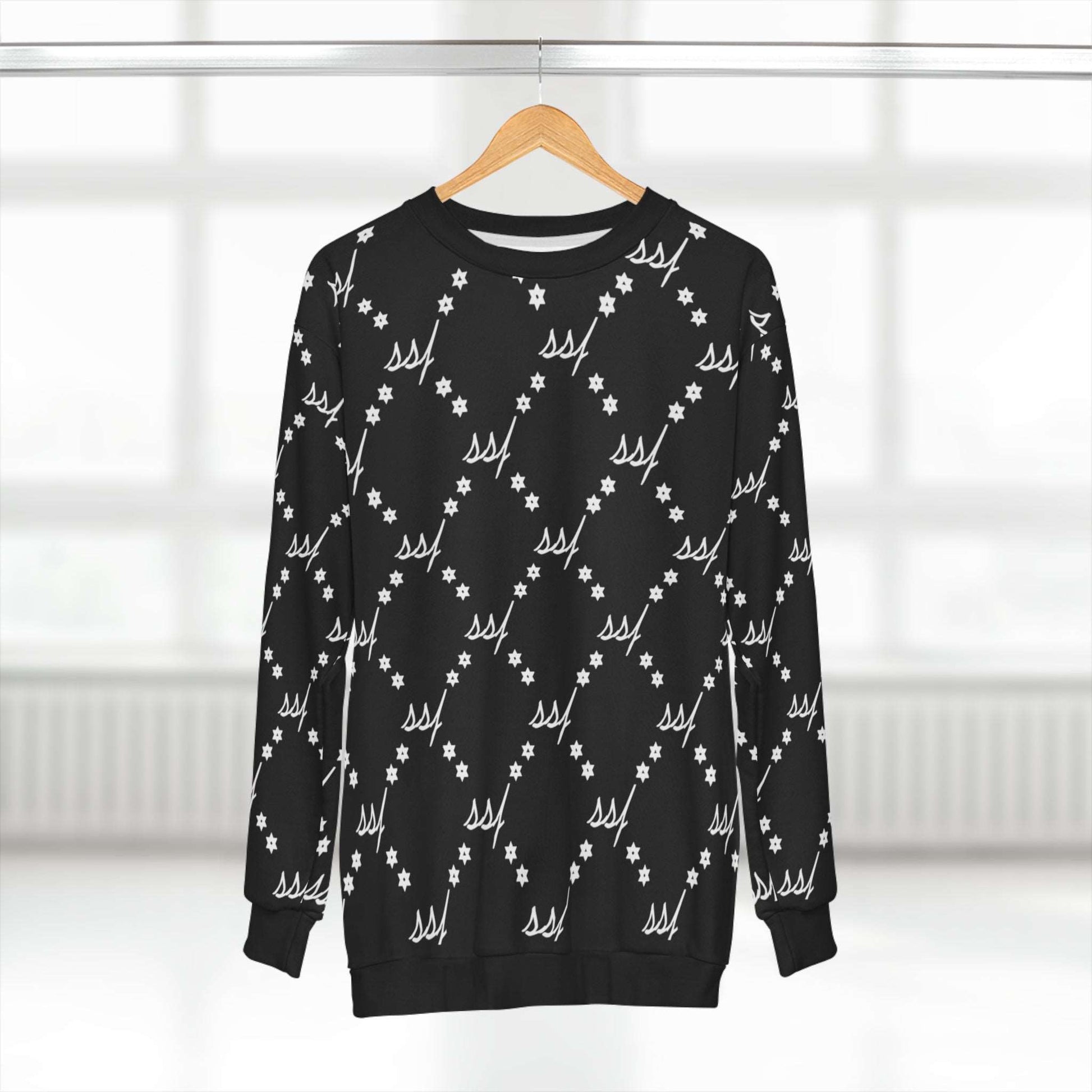 Black Monogram Unisex Sweatshirt