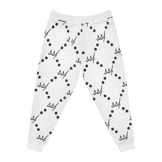 White SSF Monogram Joggers