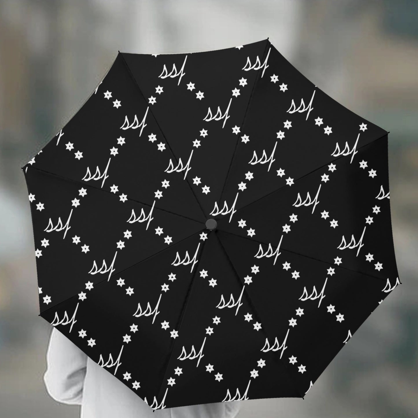 Black Monogram Umbrella