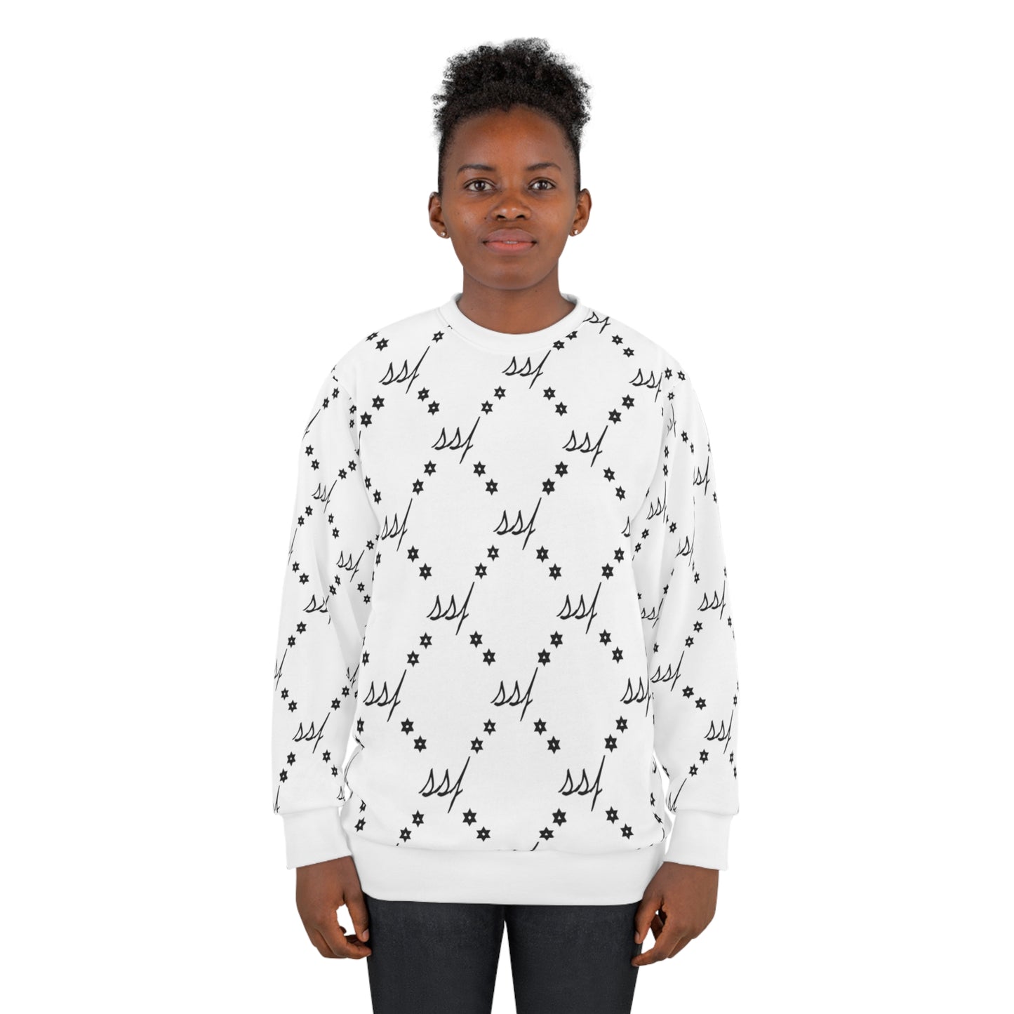 White Monogram Unisex Sweatshirt