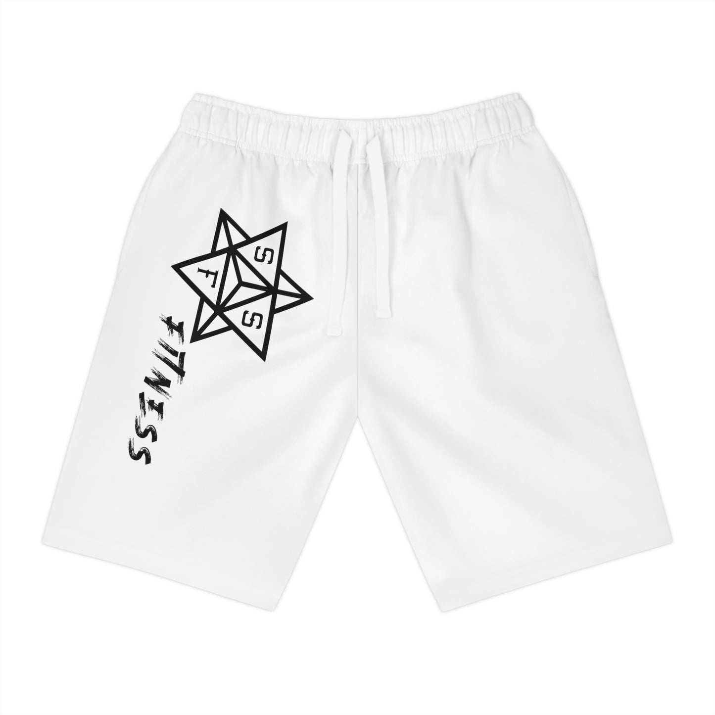 White SSF Fitness Athletic Long Shorts