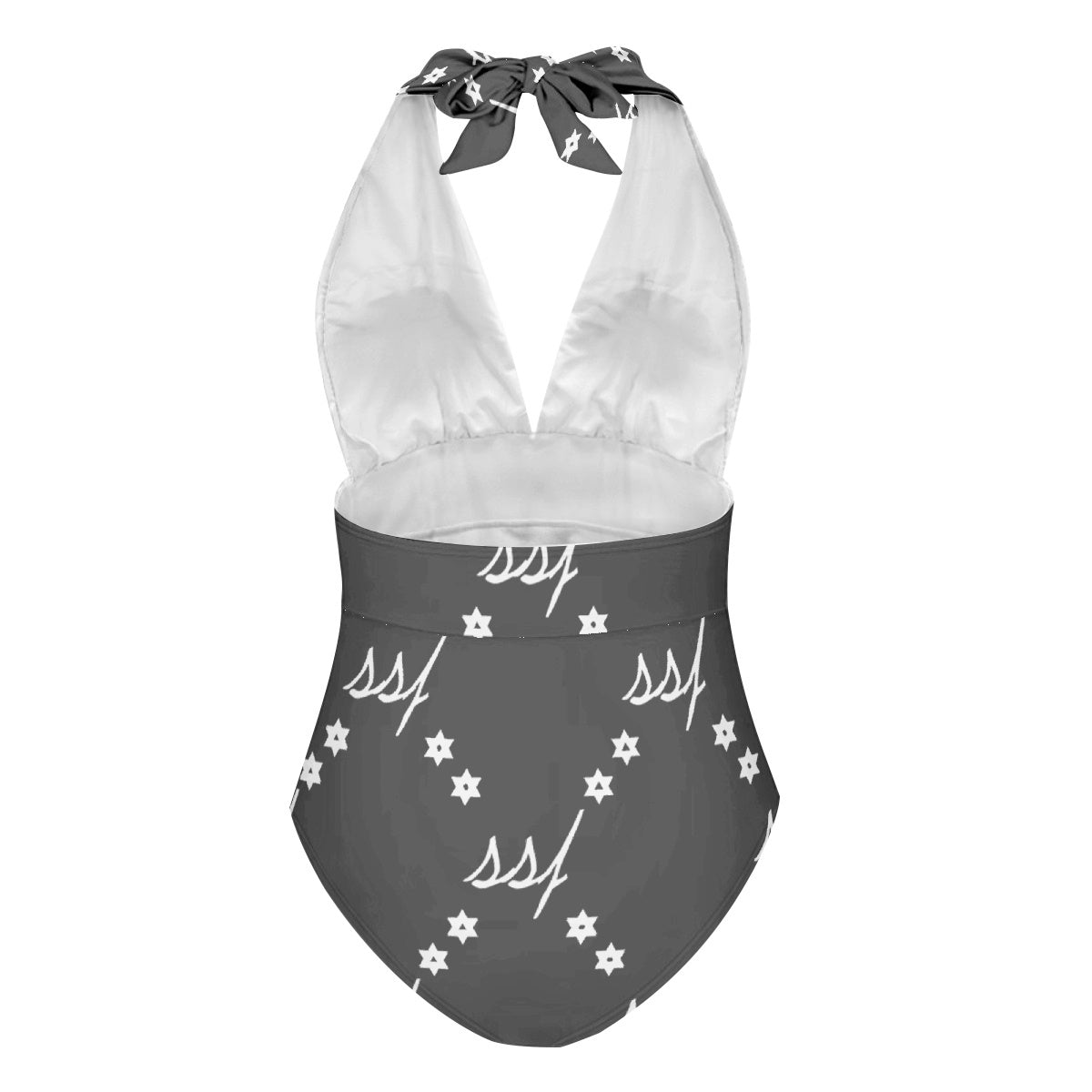 SSF Black Monogram Women's One-Piece Swimsuit