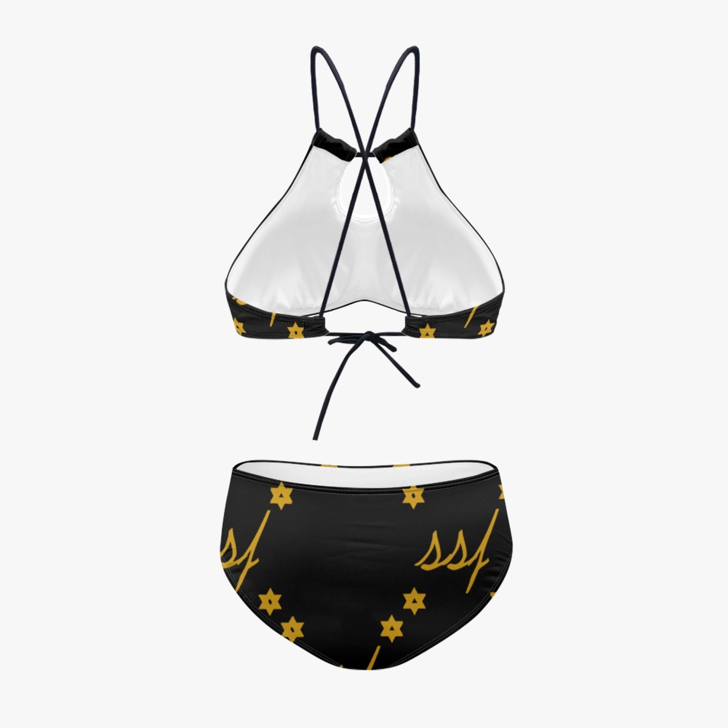 SSF Pure Gold Monogram Adjustable Bikini Set