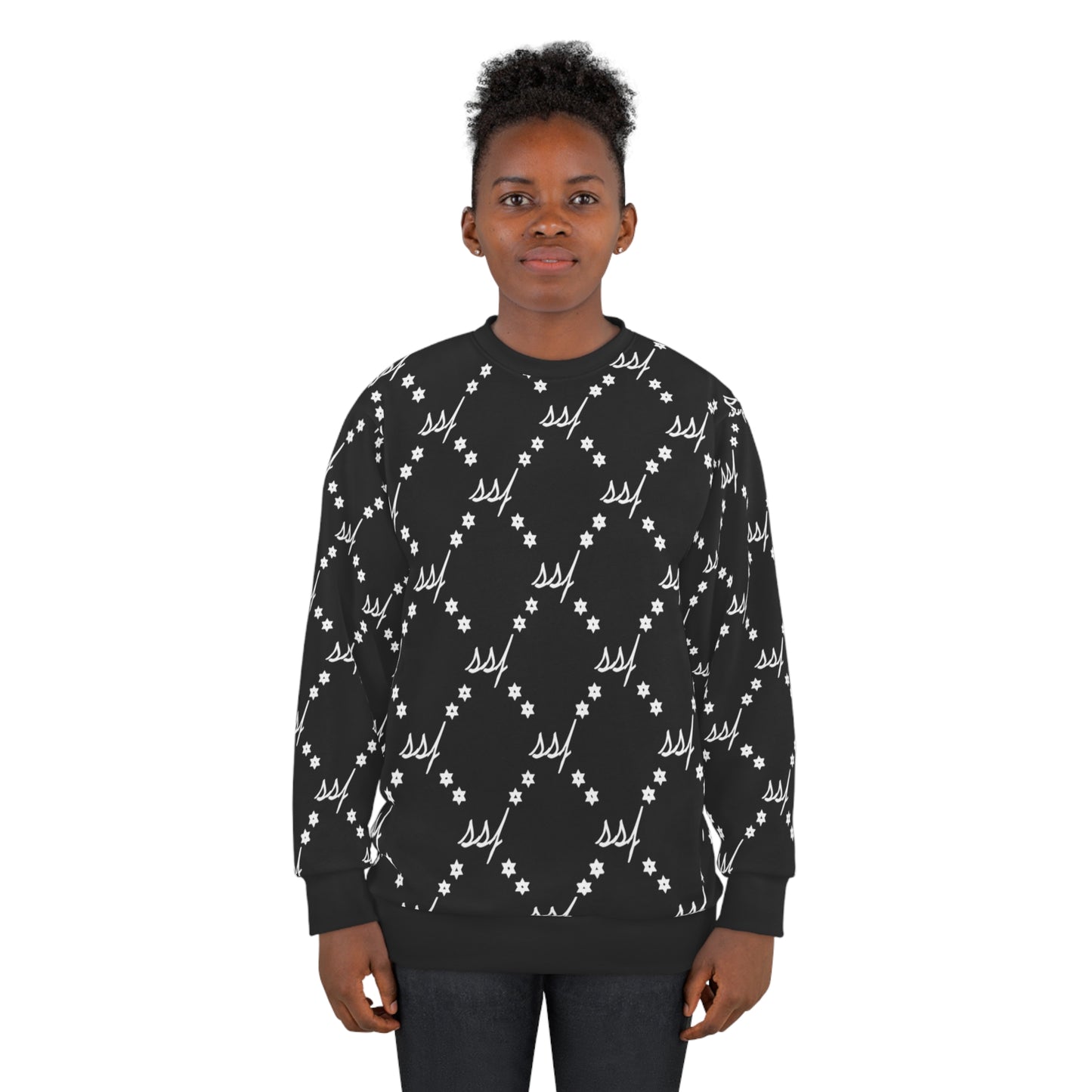 Black Monogram Unisex Sweatshirt