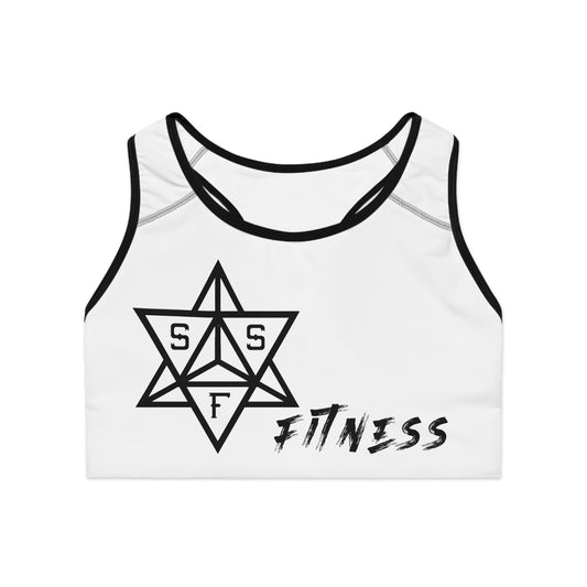 White SSF Fitness Sports Bra