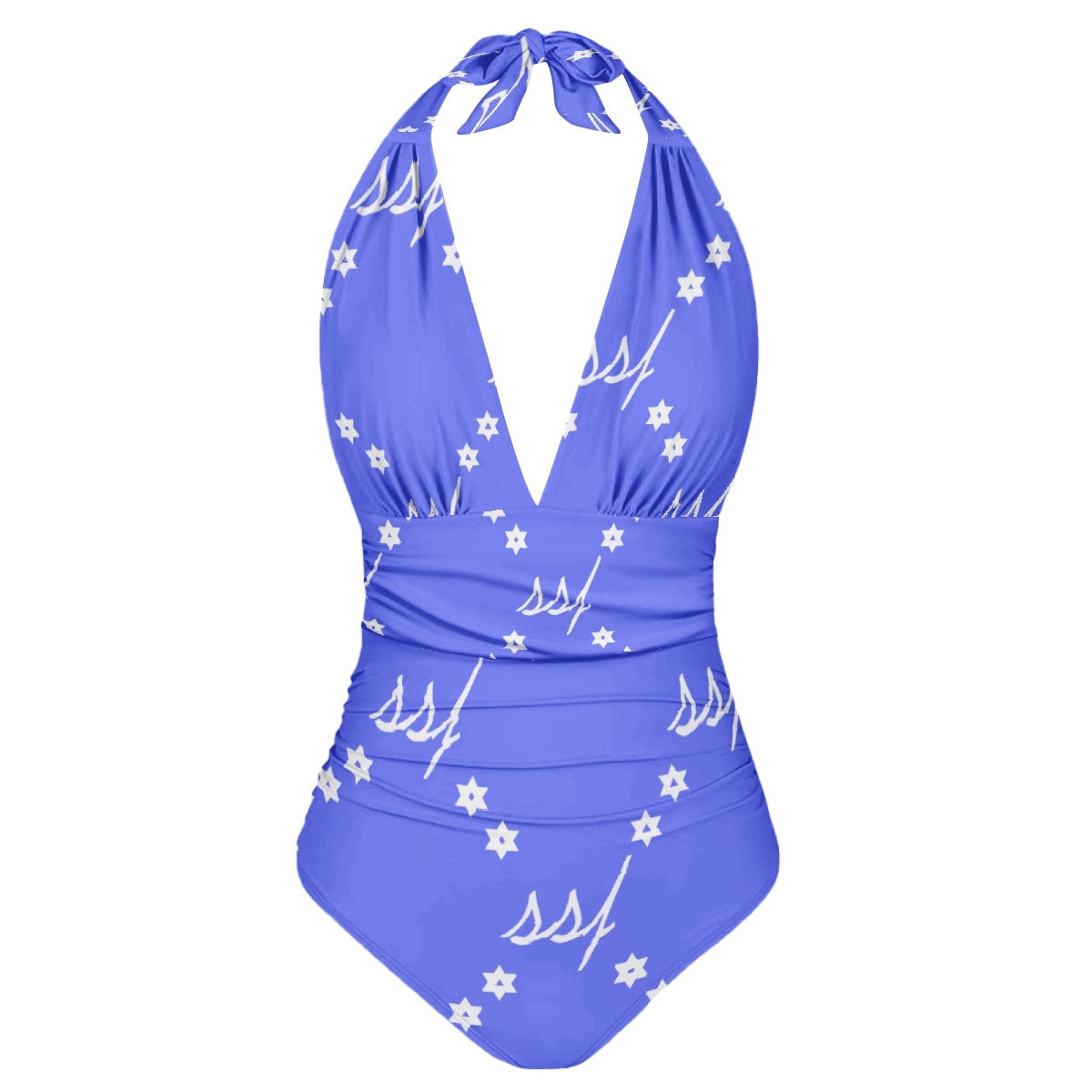 SSF Blue Monogram Women's One-Piece Swimsuit